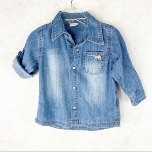 [Lindex] Classic Blue Jean Button Down Top